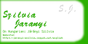 szilvia jaranyi business card