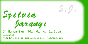 szilvia jaranyi business card